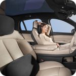 (draft) cicido set headrest & lumbar support mobil dual feel cooling memory foam set sandaran kepala & pinggang mobil premium