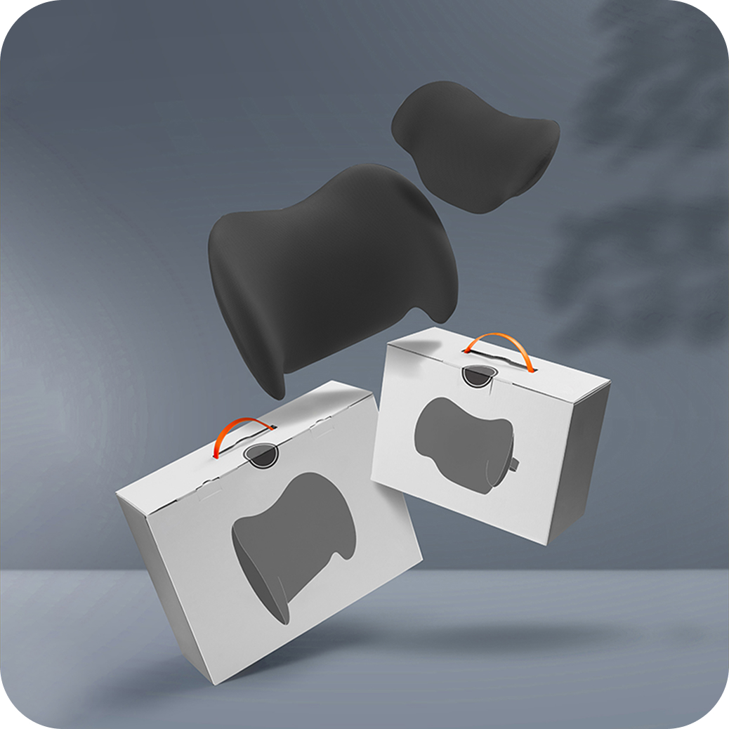 (draft) cicido paket bantal sandaran mobil kepala & pinggang super ergonomis angel wings cooling memory foam anti bakteri